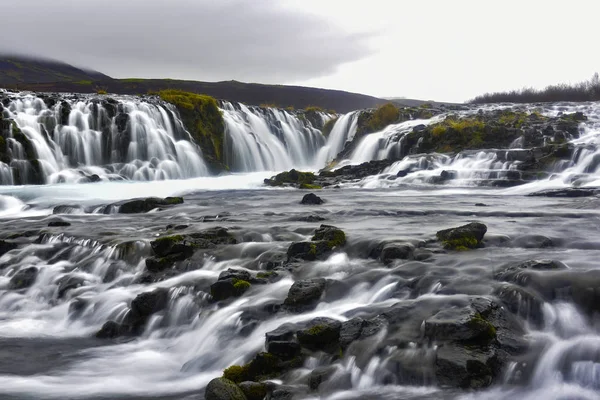 Izland Bruarfoss (híd ősz) — Stock Fotó