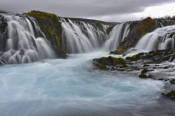 Izland Bruarfoss (híd ősz) — Stock Fotó