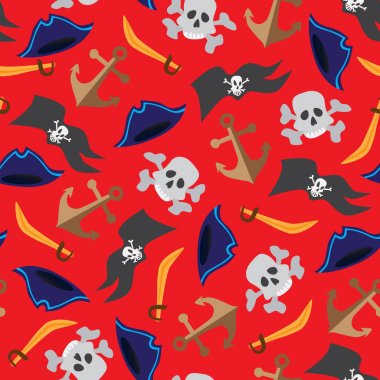 Korsan kırmızı Seamless Modeli