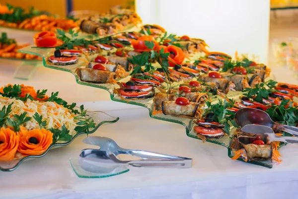 Catering comida casamento buffet — Fotografia de Stock