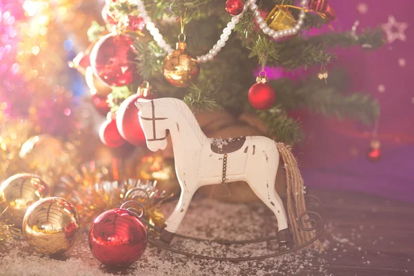 Weihnachtsbaum Pferd Dekor — Stockfoto