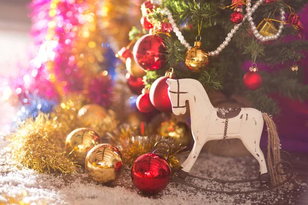 Karácsonyfa ló dekor — Stock Fotó