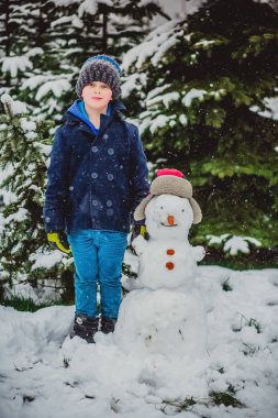 kardan adam Kış erkek çocuk