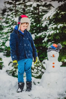 kardan adam Kış erkek çocuk