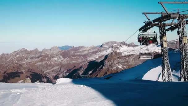 Titlis góry snow Szwajcaria — Wideo stockowe