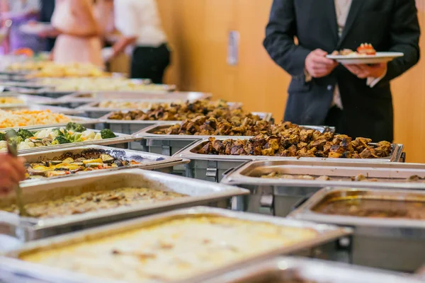 Catering casamento buffet de comida — Fotografia de Stock