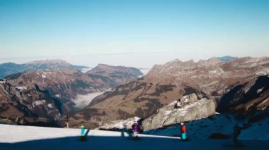 Titlis dağda Kayak, Aralık 2016 Engelberg,