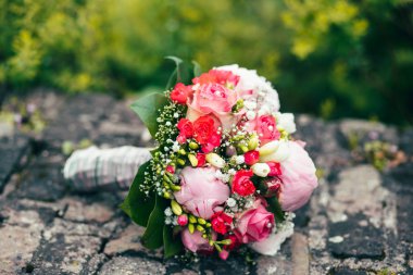 Düğün Gelin eller çiçekler