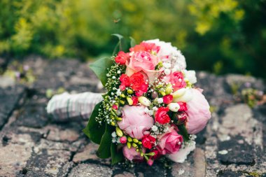 Düğün Gelin eller çiçekler