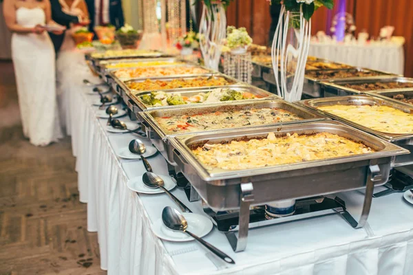 Catering ślubu Panna Młoda tabeli — Zdjęcie stockowe