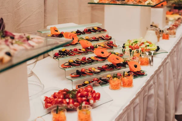 Zásobování potravin svatební událost — Stock fotografie