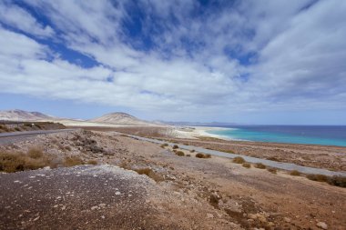 Fuerteventura ada plaj manzara