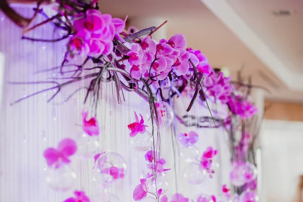 Decoración anillos de flores de boda —  Fotos de Stock
