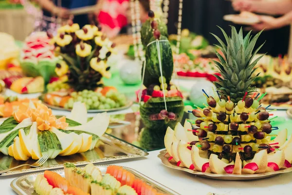 Zásobování potravin svatební událost — Stock fotografie