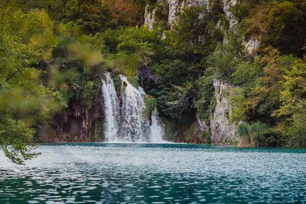 waterfall nature croatia plitvize