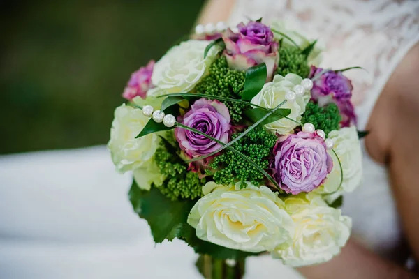 Decoração casamento flores noiva — Fotografia de Stock