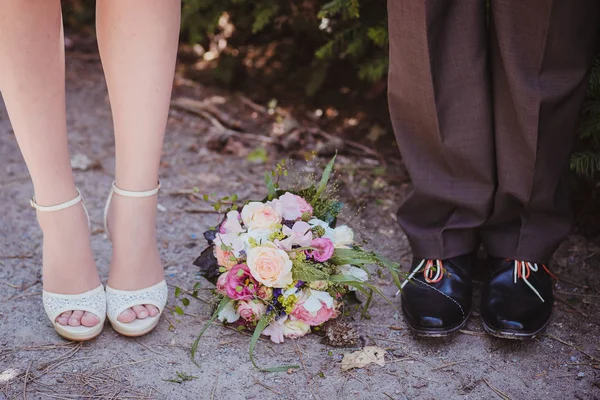 Vacker bröllopsbukett — Stockfoto