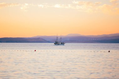 Krk Adası'nda günbatımı, Hırvatistan