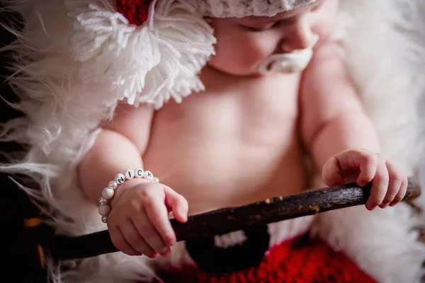 Baby boy with christmas decor — Stock Photo, Image