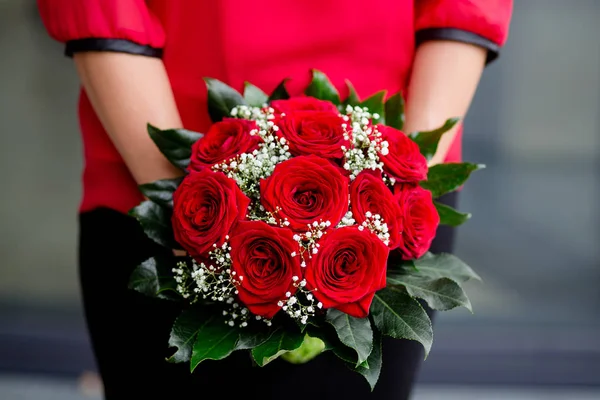 Beautiful wedding bride bouquet — Stock Photo, Image