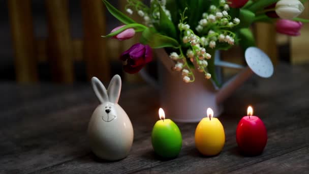 Húsvéti tojást a háttérben — Stock videók