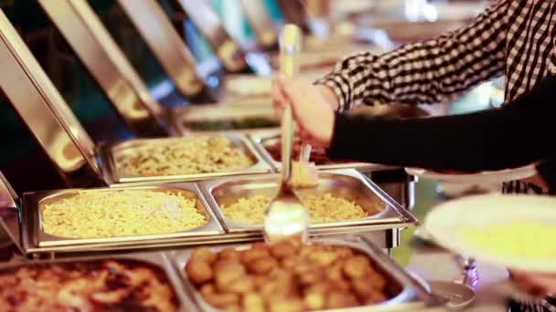 Gıda düğün olay catering — Stok video
