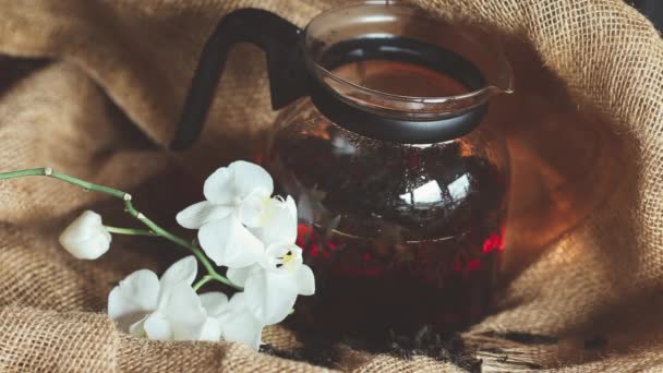 Herbata i worze tło — Wideo stockowe