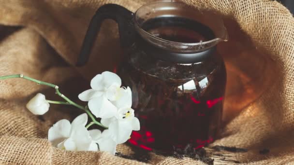Tea és ezerkétszázhatvan háttér — Stock videók