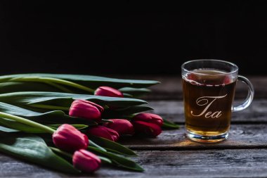 çay süt ahşap arka plan