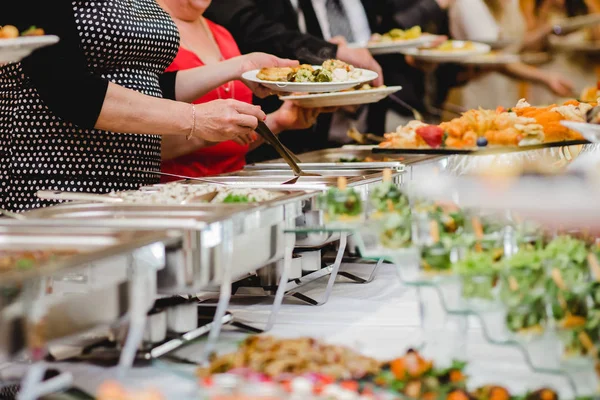 Catering Essen Hochzeitsbuffet — Stockfoto