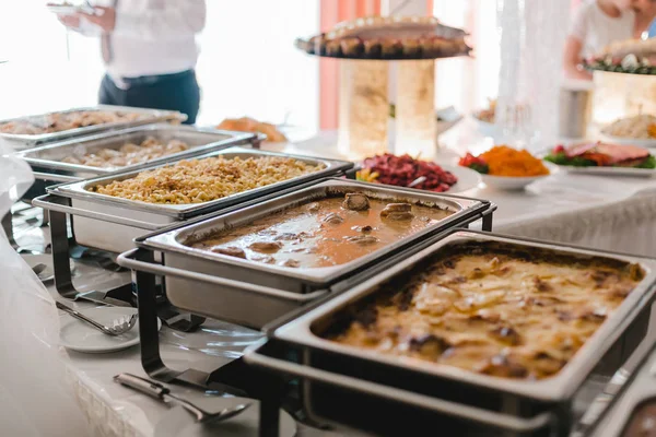 Catering buffet bruiloft evenement — Stockfoto