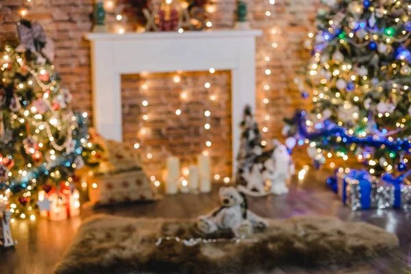Christmas background photostudio bokeh — Stock fotografie