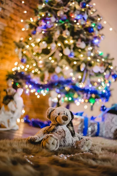 Weihnachten Hintergrund Fotostudio Bokeh — Stockfoto