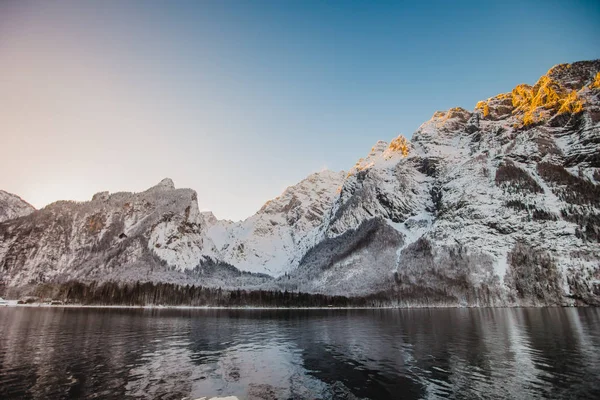 Koenigssee invierno bayern alpes — Foto de Stock