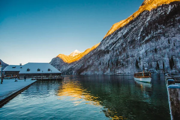 Koenigssee invierno bayern alpes — Foto de Stock