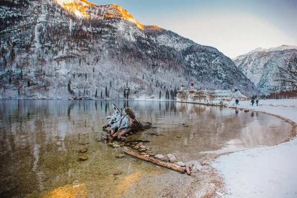 Koenigssee invierno bayern alpes — Foto de Stock