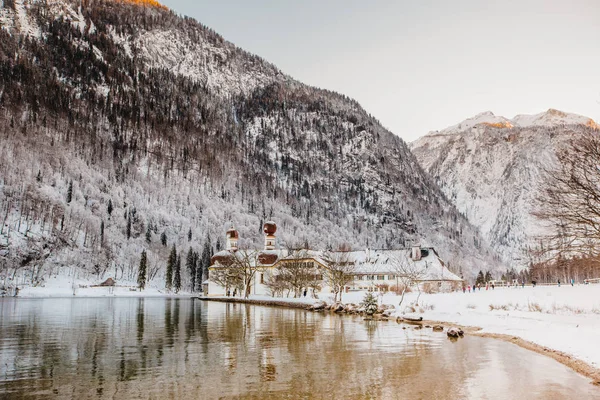 Inverno koenigssee bayern alpi — Foto Stock