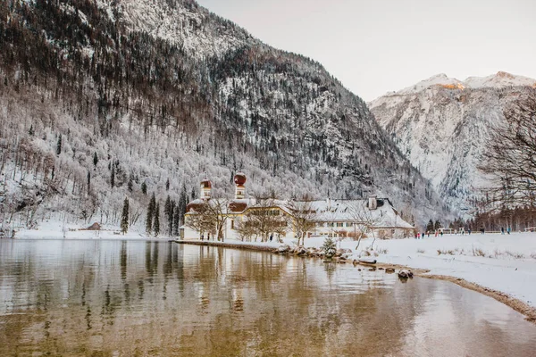 Koenigssee invierno bayern alpes — Foto de Stock