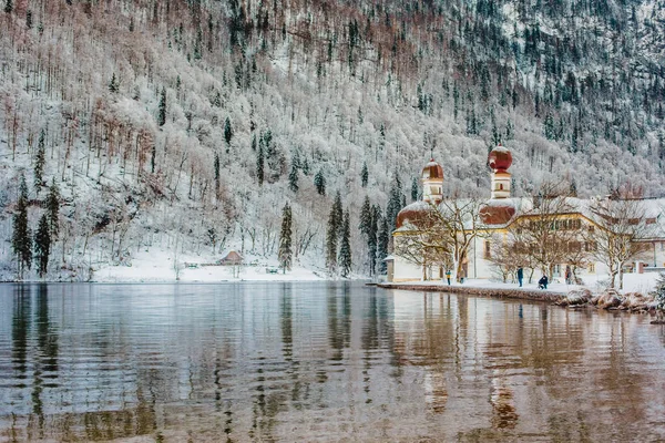 冬季 koenigssee 拜仁阿尔卑斯山 — 图库照片