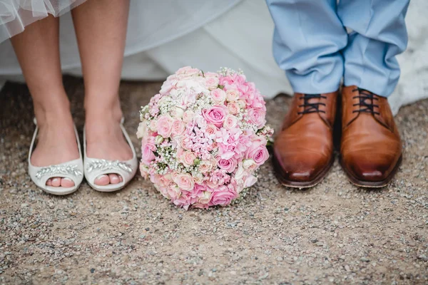 Bröllop blommor brudbukett — Stockfoto