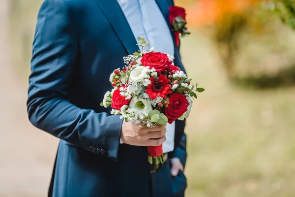 Hochzeit Blumen Brautstrauß — Stockfoto