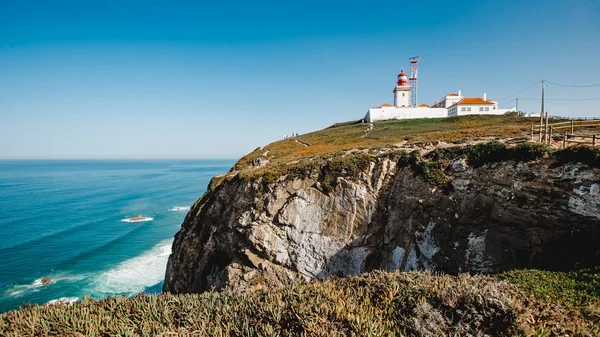 Famous lighthouse ocean portugal — Stock Photo, Image