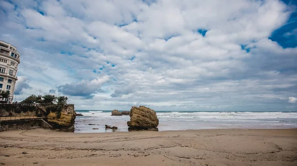 Francia paisaje playa océano — Foto de Stock