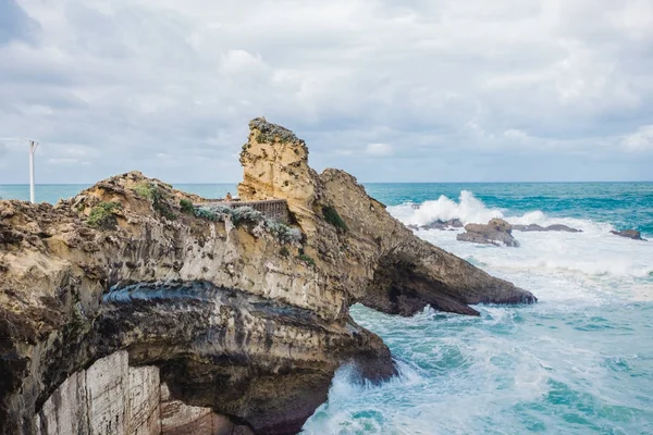 Francia paisaje playa océano — Foto de Stock