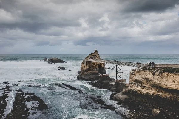 Francia paisaje playa océano — Foto de Stock