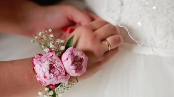 Getting ready bride wedding — Stock Video