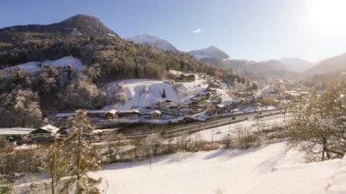 kış kar Bavyera Almanya