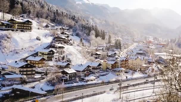 Зимний снег бавария Германии — стоковое видео