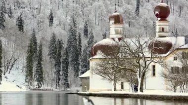 kış kar Bavyera Almanya