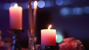 Düğün dekorasyon mum ışığı